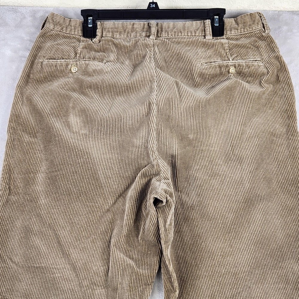 Polo Ralph Lauren Corduroy Pants Mens 38x32 Beige Andrew Pleated Classic Fit - Picture 4 of 13